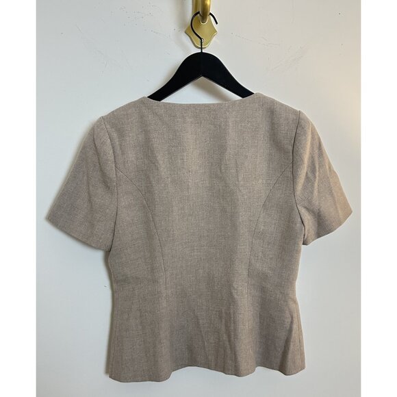 ASTR the Label Square Neck Short Sleeve Jacket in Taupe Size Medium - Picture 4 of 7